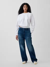 VintageSoft Terry Raglan Sweatshirt - Fresh white — view 2