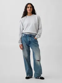 VintageSoft Terry Raglan Sweatshirt - Heather grey — view 2