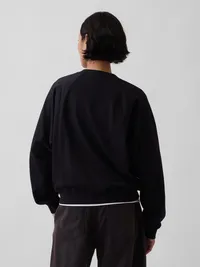 VintageSoft Terry Raglan Sweatshirt - True black — view 3