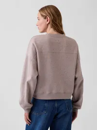 VintageSoft Wedge Crew Sweatshirt - Light heather brown — view 3