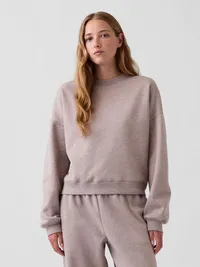 VintageSoft Wedge Crew Sweatshirt - Light heather brown — view 5