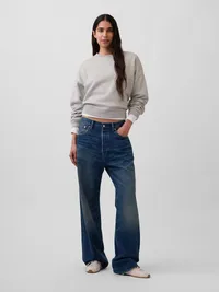 VintageSoft Wedge Crew Sweatshirt - Light heather grey — view 3