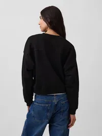 VintageSoft Wedge Crew Sweatshirt - True black — view 2