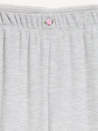 Waffle-Textured Pajama Pants - Heather Gray — view 5