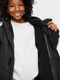 Water-Resistant 2-In-1 Snow Jacket for Boys - Black Jack — view 2