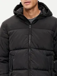 Water-Resistant Puffer Jacket - Black Jack — view 4