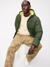 Water-Resistant Puffer Jacket - Heritage Green — view 3