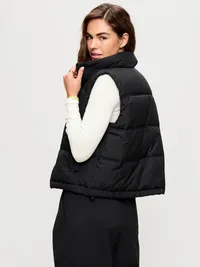 Water-Resistant Puffer Vest - Black Jack — view 2