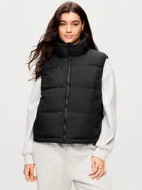 Water-Resistant Puffer Vest - Black Jack — view 5