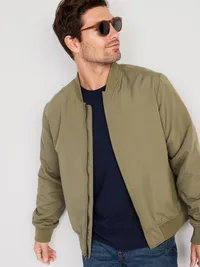 Water-Resistant Zip Bomber Jacket - Stone Wall — view 3