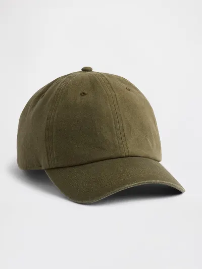 Waxed Canvas Baseball Hat - OLIVE