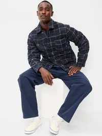 Wool-Blend Chore Jacket - Blue Plaid — view 3