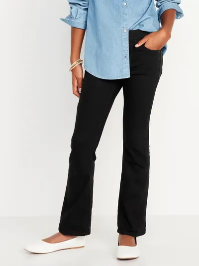 Wow Boot-Cut Pull-On Jeans for Girl - Black Rinse