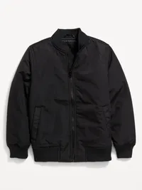 Zip-Front Bomber Jacket for Boys - Black Jack — view 2