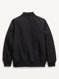 Zip-Front Bomber Jacket for Boys - Black Jack — view 3