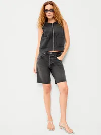 Zip-Front Utility Vest - Coal — view 3